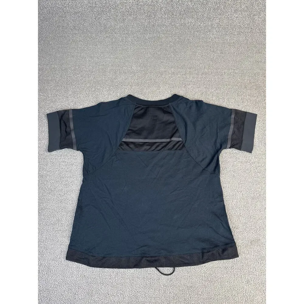 Nike Top Short Sleeve Bonded Mesh T-shirt Activewear Running Black Size‎ XS